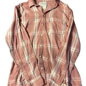 Hollister Men's Casual Pink Checkered Shirt